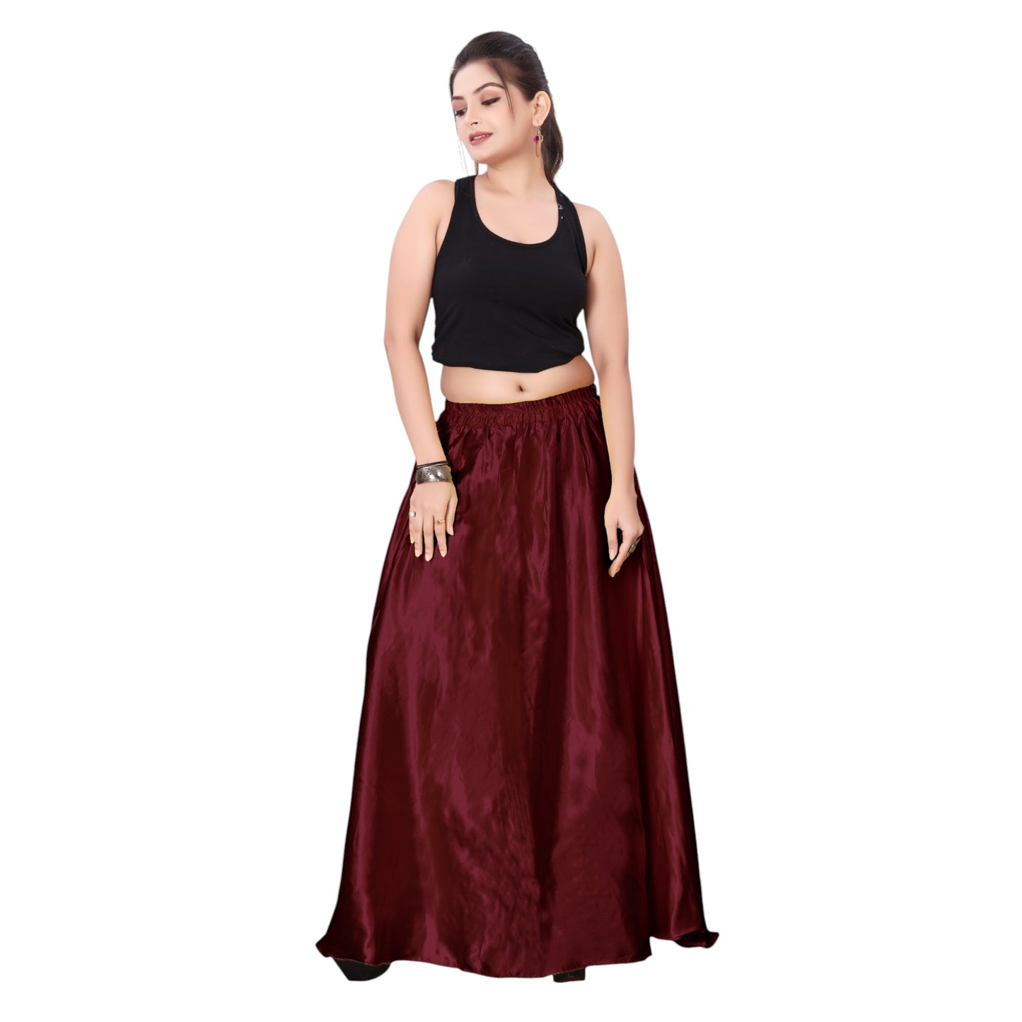 Satin Belly Dance Full Circle Skirt S8-Regular Size 2