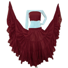 25 Yard 4-Tier Chiffon Belly Dance Skirt | Extreme Volume Sheer Dancewear C7