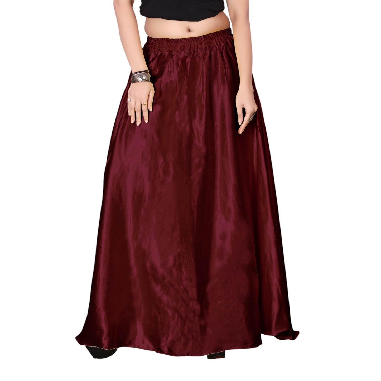 Satin Belly Dance Full Circle Skirt S8-Regular Size 2