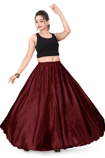 Satin Belly Dance Full Circle Skirt S8-Regular Size 2