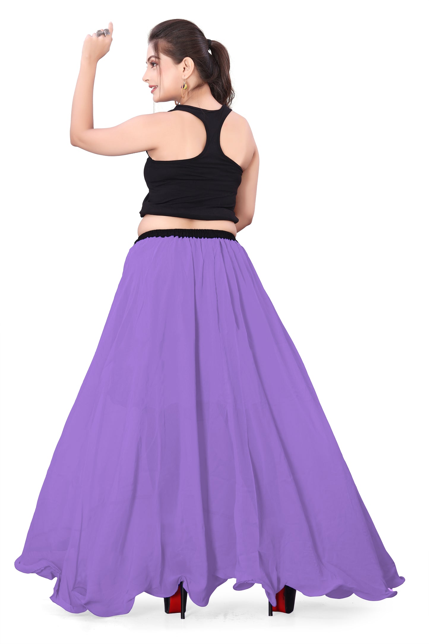 Chiffon Half Circle Belly Dance Skirt C13- Regular Size 2