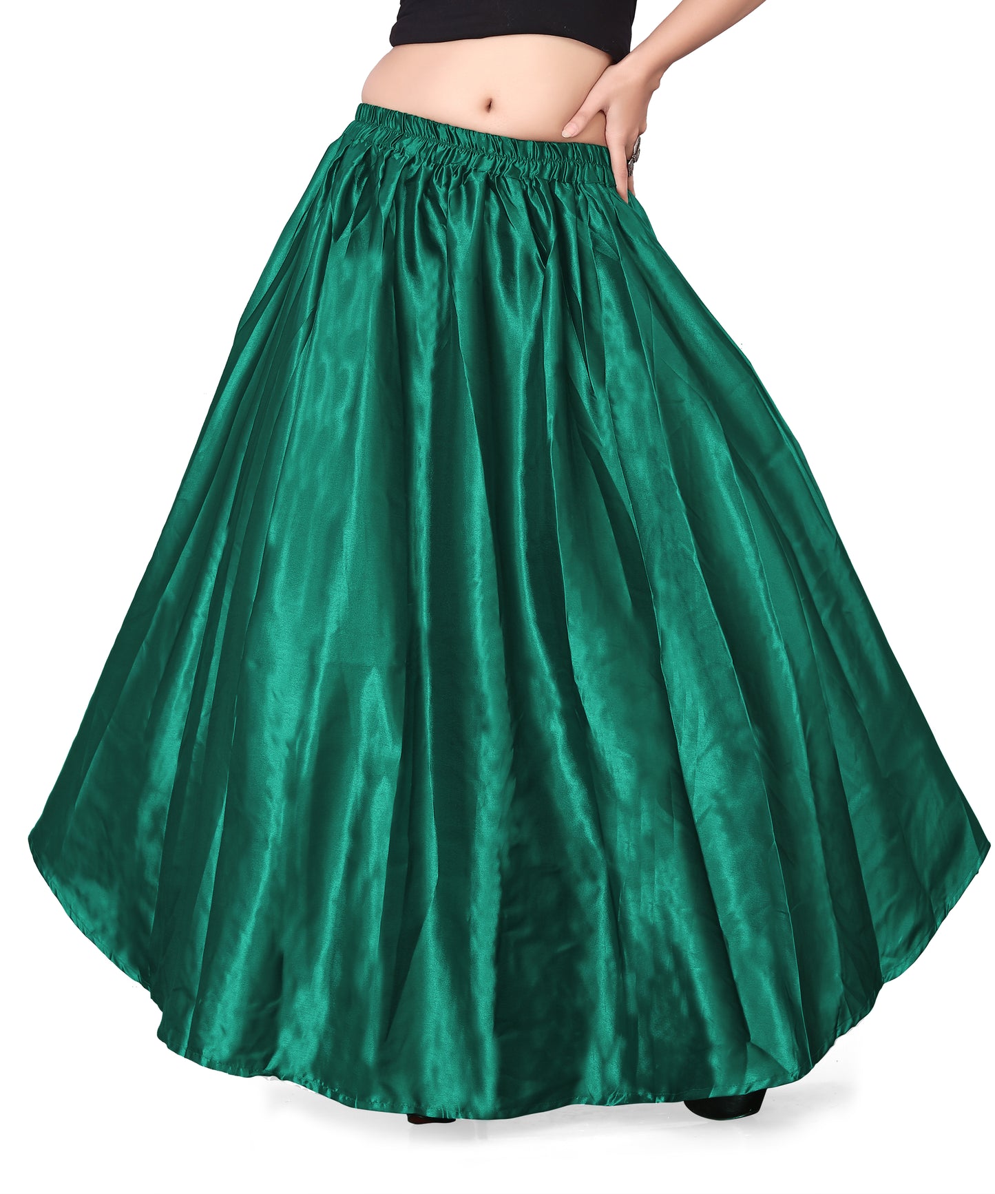 Satin Belly Dance Half Circle Skirt S9-Regular Size 2