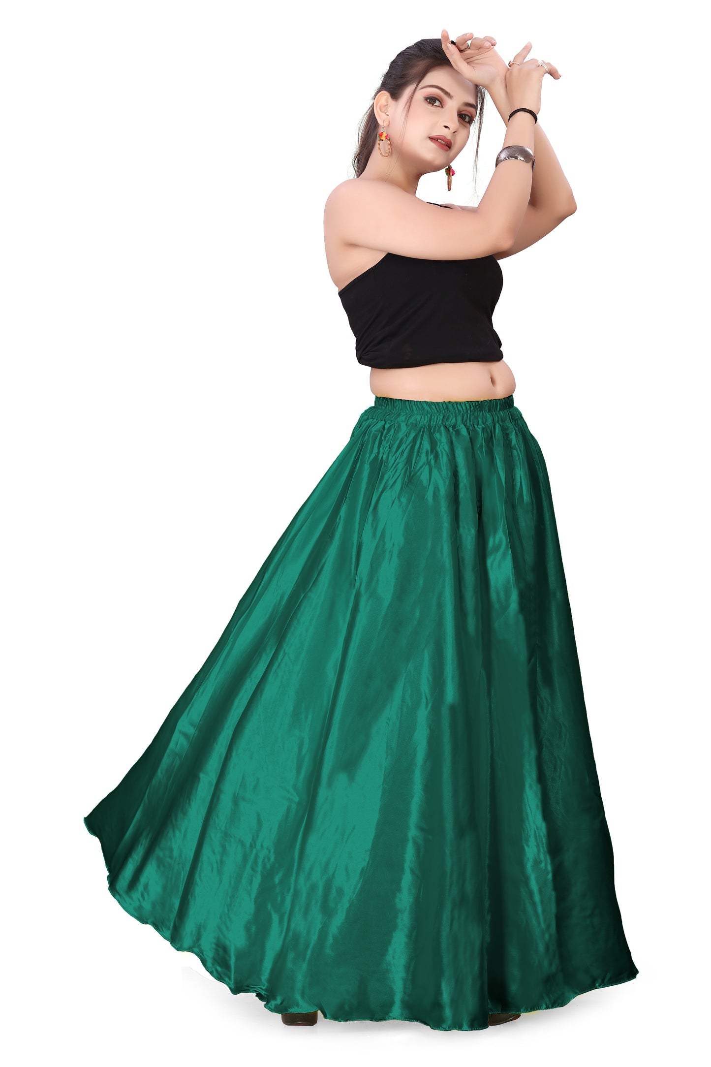 Satin Belly Dance Full Circle Skirt S8-Regular Size 2