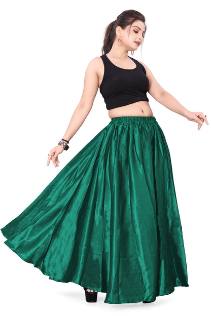 Satin Belly Dance Half Circle Skirt S9-Regular Size 2