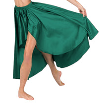 Satin High Low Asymmetrical Skirt  Ballet Dance Skirt S73-Regular Size 2