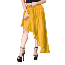 Satin Asymmetrical High low Skirt Skirt S6-Regular Size 2