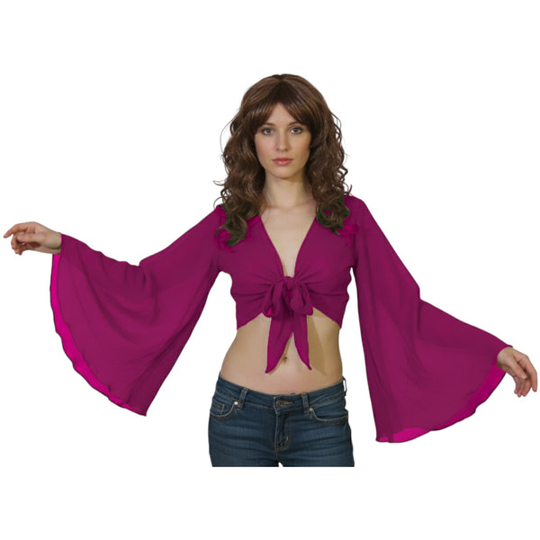 Elegant Chiffon Ruffle Crop Top | Belly Dance Practice & Performance Wear C10