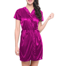 Satin Night wear Bathrobe S108 - Regular Size 2