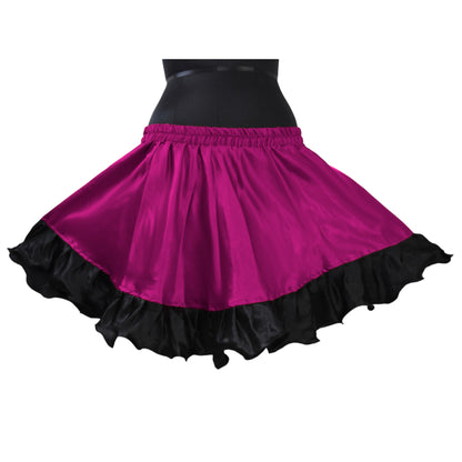 Satin Belly Dance   Short skirt with frill S41 - Regular Size 2