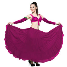 16 Yard 4-Tier Chiffon Belly Dance Skirt | Tribal Fusion Gypsy Full Flow C4