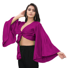 Satin Belly Dance Top Haut Self Tie S29-Regular Size 2