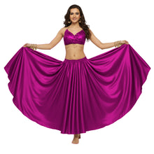 Satin Full Circle Belly Dance Skirt | 360° Flow Gown S-5XL S8