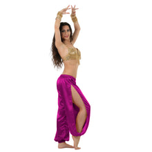 Satin Harem Pants w/ Side Slit | Belly Dance Flow S-3XL | 41 Colors S18