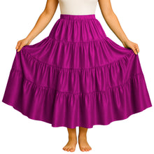 12 Yard 4 Tier Belly Dance Skirt | Full Volume Flow S-3XL S32