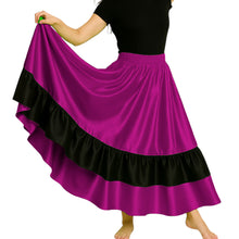 Satin Full Circle Dance Skirt w/ Frill | 360° Flow S-3XL S33