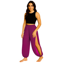 Sheer Chiffon Harem Yoga Pant | Flowing Belly Dance & Layering Trouser Side Cut harem Pant C19