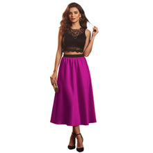 Satin Belly Dance Midi Skirt | Elegant Flow Costume S-3XL | 41 Colors S24