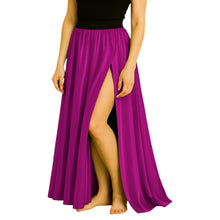 Satin Half Circle Skirt | Side Cut Dance Flow S-3XL | 41 Colors S94