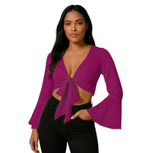 Chiffon Belly Dance Ruffle Top | Full Sleeve Self-Tie S-5XL C69