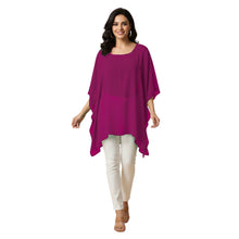 Chiffon Kaftan Top | Flowy Tunic Blouse S-5XL | 30 Colors C76