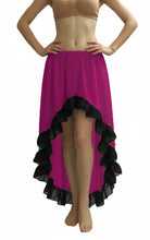 Chiffon Belly Dance Asymmetrical Skirt – 30 Colors, S–5XL | Flowing Tribal & Performance Dance Skirt C22