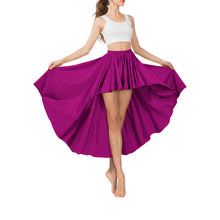 Satin Asymmetrical High-Low Skirt | Flowy Maxi S-5XL | 41 Colors S74