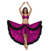 Satin Asymmetrical Dance Skirt Frill |Ballet Dance Skirt High-Low Flow S-3XL S49