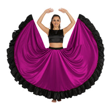 Satin 16 Yard Full Circle Skirt Black Frill | Pro Flow S-3XL S58