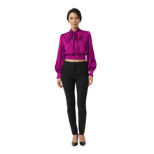 Satin Bow Blouse | Elegant Pussycat Tie Shirt S-3XL | 41 Colors S27