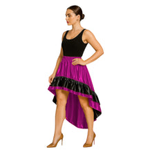 Satin Asymmetrical Dance Skirt Frill | High-Low Flow S-3XL S48