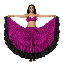 Ultimate Satin 25 Yard 4 Tier Skirt | Black Contrast Flow S-3XL S65