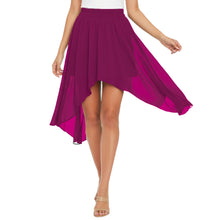 Flowy Chiffon Asymmetrical High-Low Maxi Skirt C38