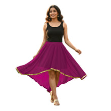Chiffon High-Low Belly Dance Skirt | Designer Asym Flow S-5XL C66