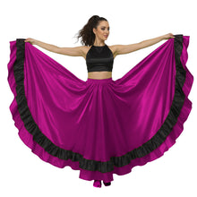 Satin Full Circle Dance Skirt w/ Frill | 360° Flow S-3XL S33-1