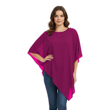 Chiffon Round Neck Fancy Top | Dressy Blouse S-5XL | 30 Colors C59