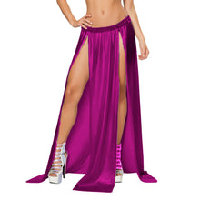 Satin Maxi Skirt Front Slit | Full Length Party Wear S-3XL S96