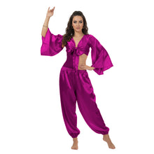 Satin Belly Dance Harem & Top Set | Full Costume S-3XL | 41 Colors S40