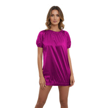Satin Round Neck T-Shirt | Silky Short Sleeve Top S-3XL | 41 Colors S106