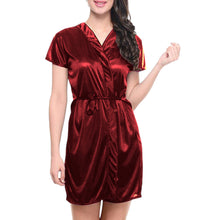 Satin Night wear Bathrobe S108 - Regular Size 2