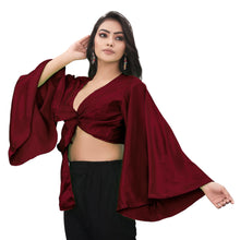 Satin Belly Dance Top Haut Self Tie S29-Regular Size 2