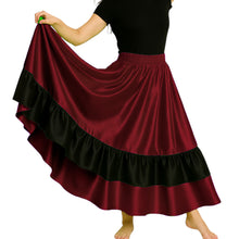 Satin Full Circle Dance Skirt w/ Frill | 360° Flow S-3XL S33