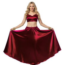 Satin Half Circle Belly Dance Skirt | Elegant Flow S-3XL | 41 Colors S9