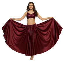Satin Full Circle Belly Dance Skirt | 360° Flow Gown S-5XL S8