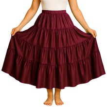 12 Yard 4 Tier Belly Dance Skirt | Full Volume Flow S-3XL S32