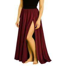 Satin Half Circle Skirt | Side Cut Dance Flow S-3XL | 41 Colors S94