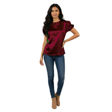 Satin Round Neck Short Sleeve Top | Chic Blouse S-3XL | 41 Colors S89