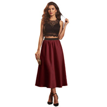 Satin Belly Dance Midi Skirt | Elegant Flow Costume S-3XL | 41 Colors S24