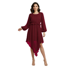 Chiffon Long Asymmetrical Dress | One Peace Party Gown S-5XL C55