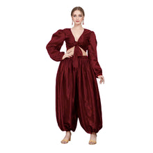 Royal Blue Satin Belly Dance Set, elegant evening costume.