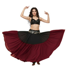 2-Tiered Chiffon Belly Dance Skirt | S-5XL, 30 Colors | Maxi Length C31